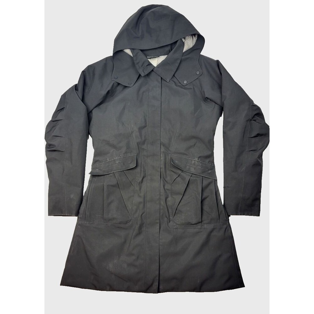 Patagonia Northwest Parka Jacket Hooded Women's Small Goose Down Black Full Zip